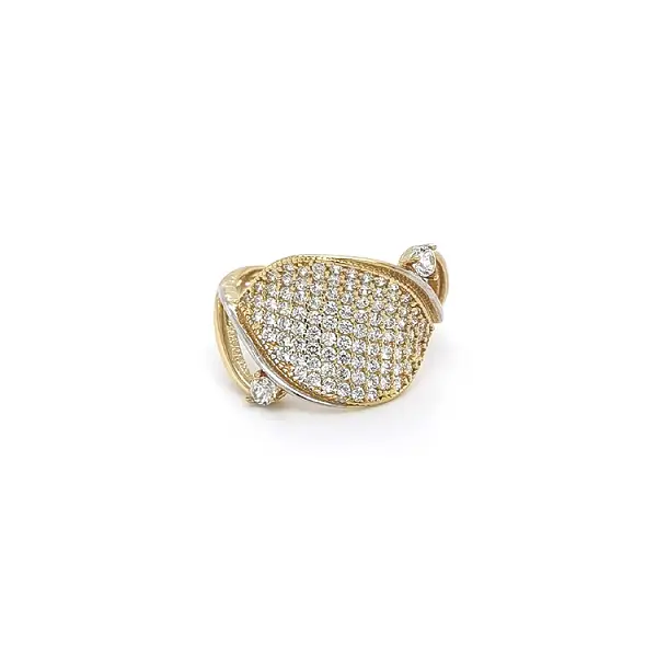 Nhẫn vàng đính đá zircon