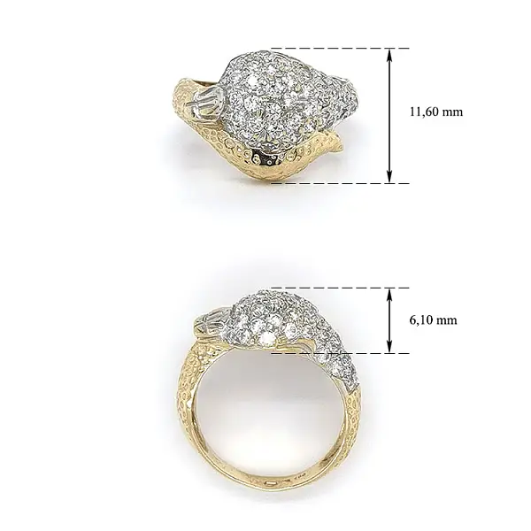 Nhẫn vàng đính đá zircon