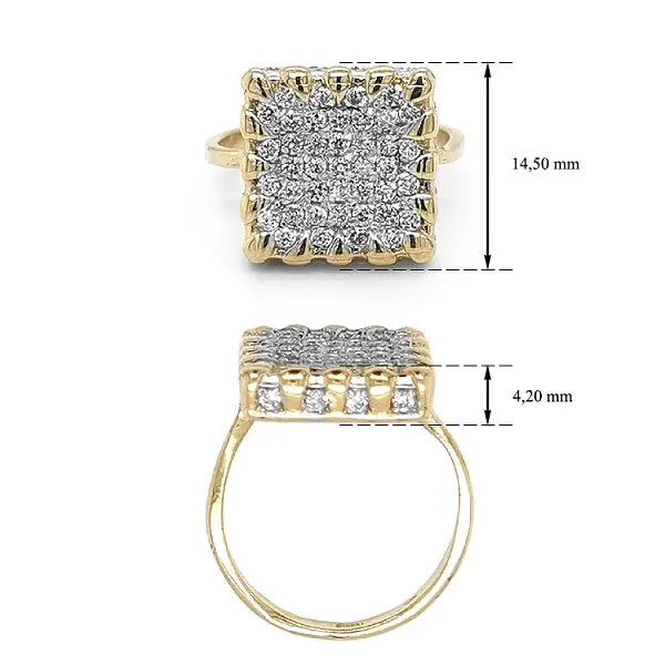 Nhẫn vàng đính đá zircon