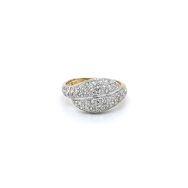 Nhẫn kết hợp vàng và zirconia