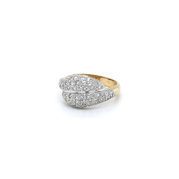 Nhẫn kết hợp vàng và zirconia