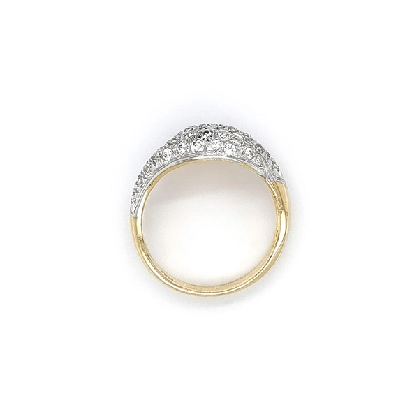 Nhẫn kết hợp vàng và zirconia