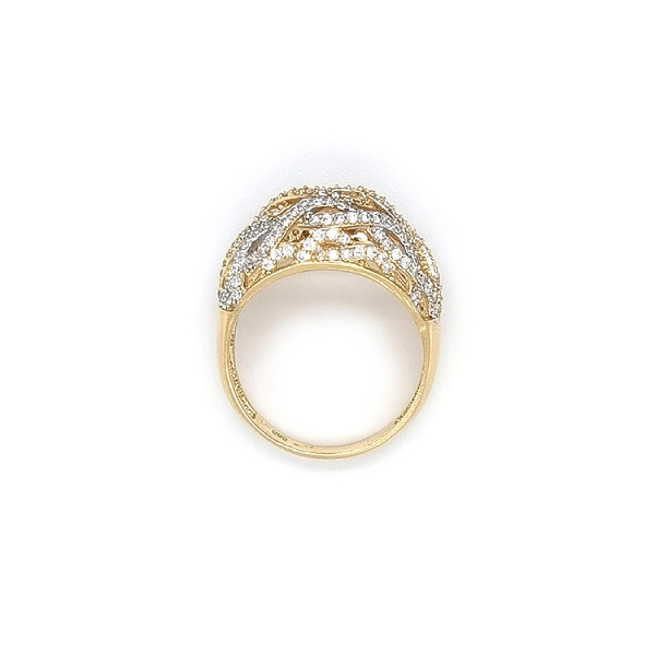 Nhẫn kết hợp vàng và zirconia