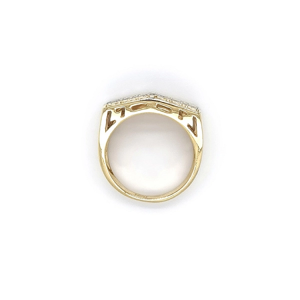 Nhẫn kết hợp vàng và zirconia