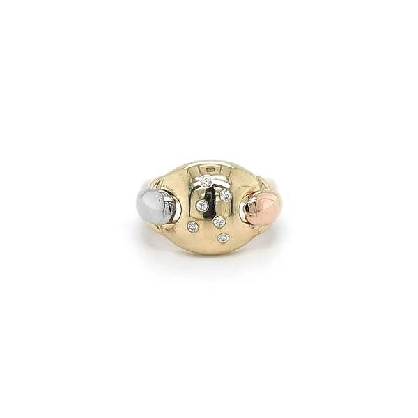 Nhẫn kết hợp vàng và zirconia