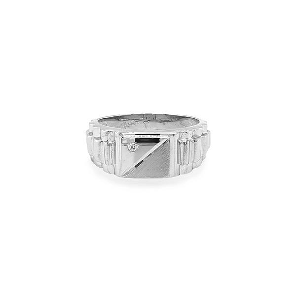Nhẫn nam vàng với đá zircon