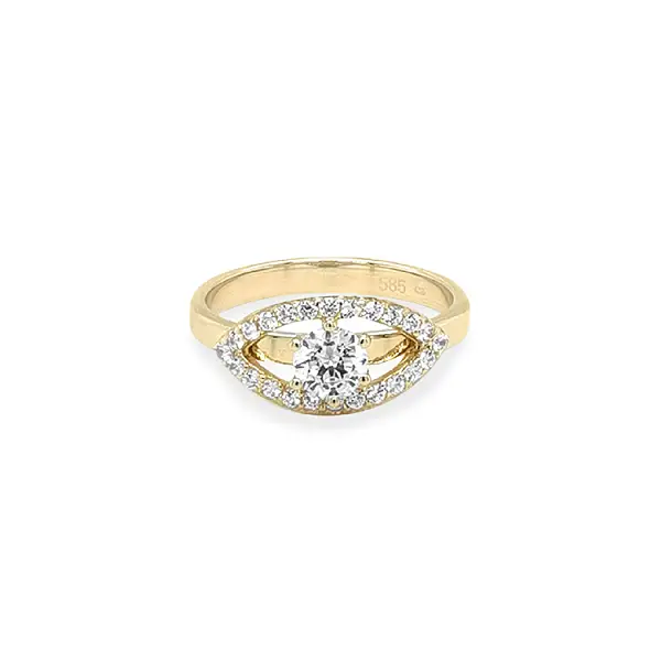 Nhẫn vàng đính đá zircon