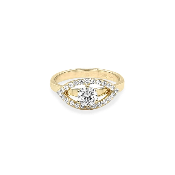 Nhẫn vàng đính đá zircon
