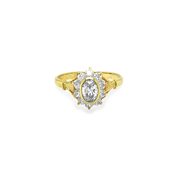 Nhẫn vàng đính đá zircon