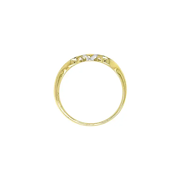 Nhẫn vàng đính đá zircon làm từ vàng kết hợp