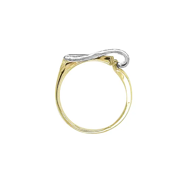 Nhẫn vàng đính đá zircon làm từ vàng kết hợp