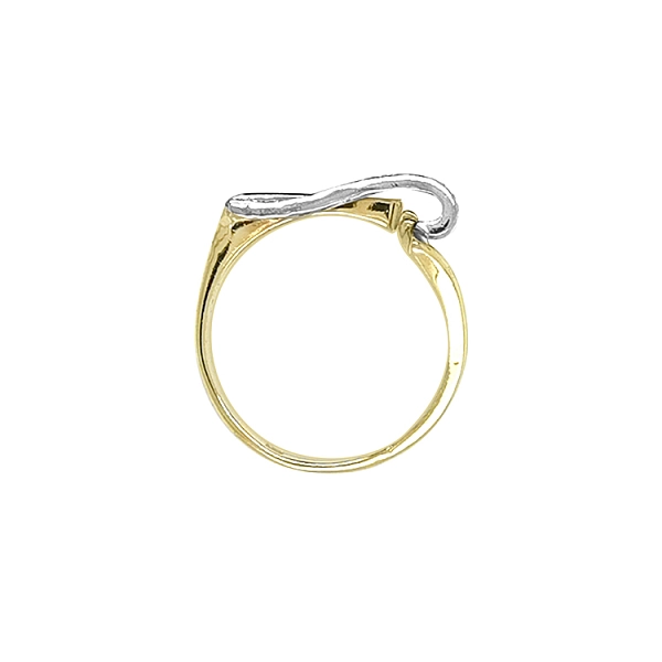 Nhẫn vàng đính đá zircon làm từ vàng kết hợp