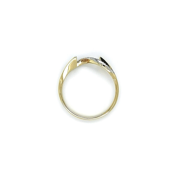 Nhẫn kết hợp vàng và zirconia