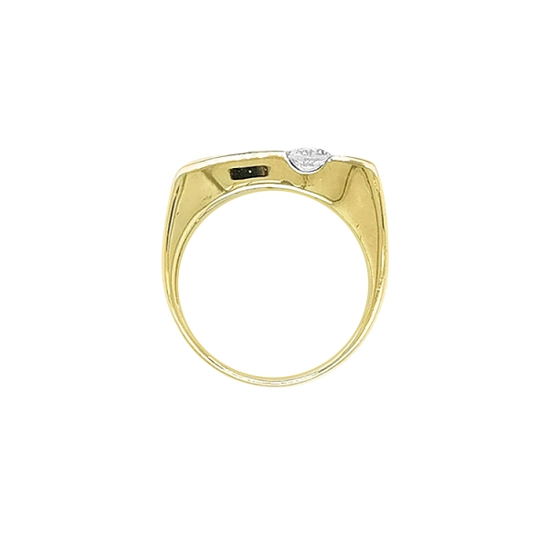 Nhẫn vàng đính đá zircon làm từ vàng kết hợp