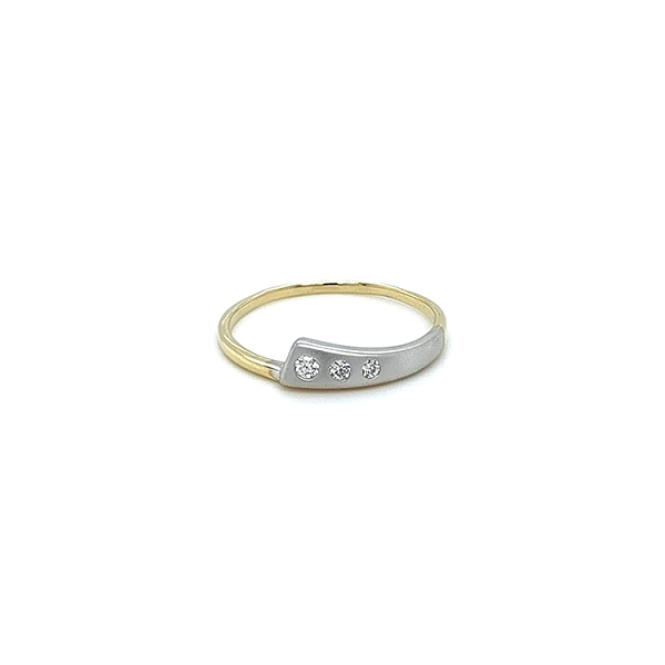 Nhẫn kết hợp vàng và zirconia