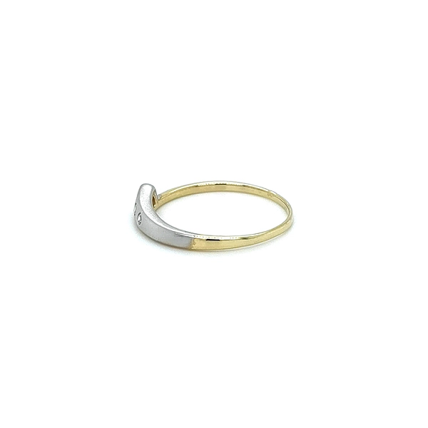 Nhẫn kết hợp vàng và zirconia