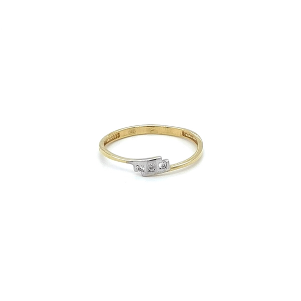 Nhẫn kết hợp vàng và zirconia
