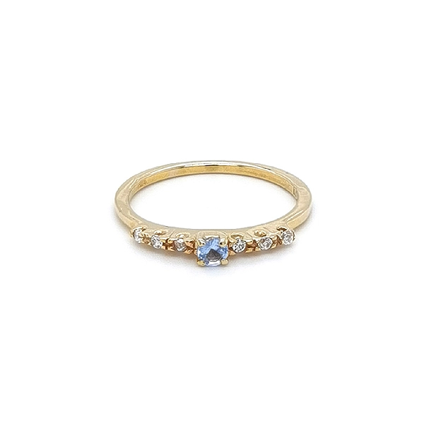 Nhẫn vàng đính đá topaz xanh