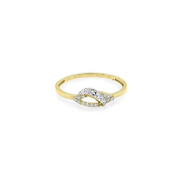 Nhẫn vàng đính đá zircon làm từ vàng kết hợp