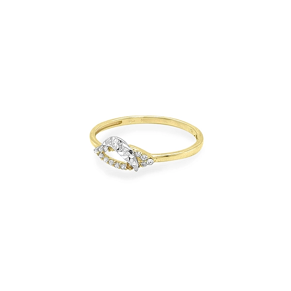 Nhẫn vàng đính đá zircon làm từ vàng kết hợp