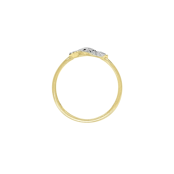 Nhẫn vàng đính đá zircon làm từ vàng kết hợp