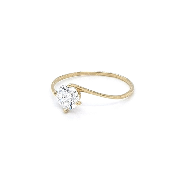 Nhẫn răng zircon vàng