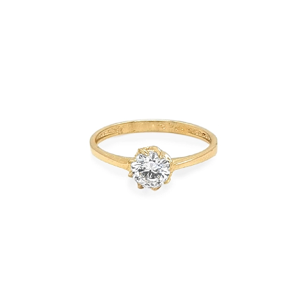 Nhẫn đính hôn bằng vàng với đá zircon