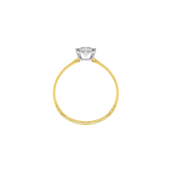 Nhẫn đính hôn bằng vàng với đá zircon