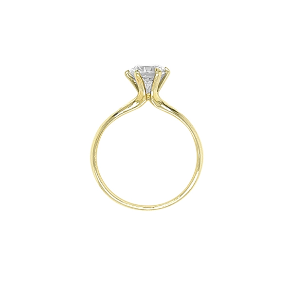 Nhẫn đính hôn bằng vàng với đá zircon
