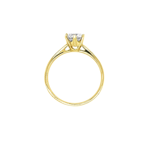 Nhẫn đính hôn bằng vàng với đá zircon