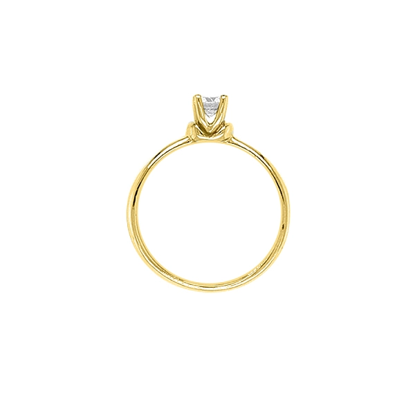 Nhẫn đính hôn bằng vàng với đá zircon