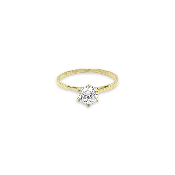 Nhẫn đính hôn bằng vàng có đá cubic zirconia