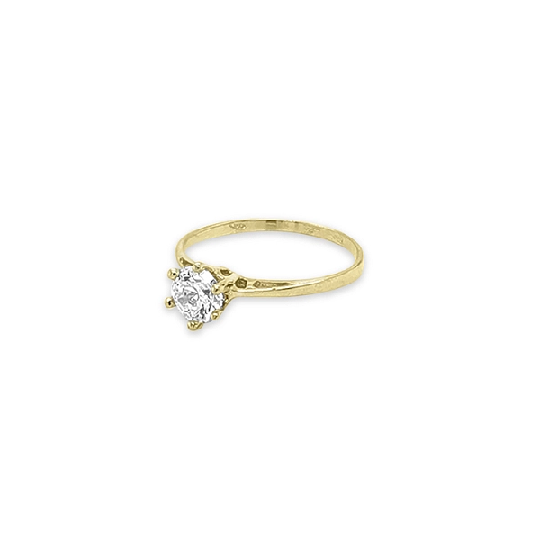 Nhẫn đính hôn bằng vàng có đá cubic zirconia