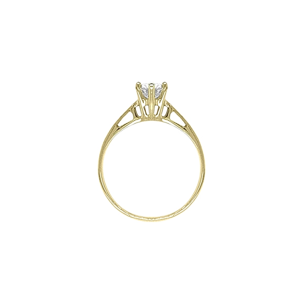 Nhẫn đính hôn bằng vàng có đá cubic zirconia