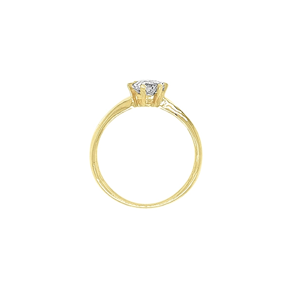 Nhẫn đính hôn bằng vàng với đá zircon