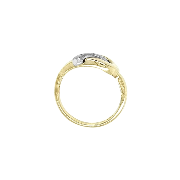 Nhẫn vàng đính đá zircon làm từ vàng kết hợp