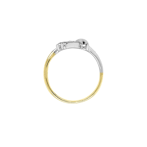 Nhẫn vàng đính đá zircon làm từ vàng kết hợp
