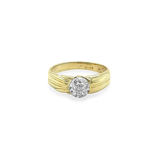 Nhẫn kết hợp vàng và zirconia