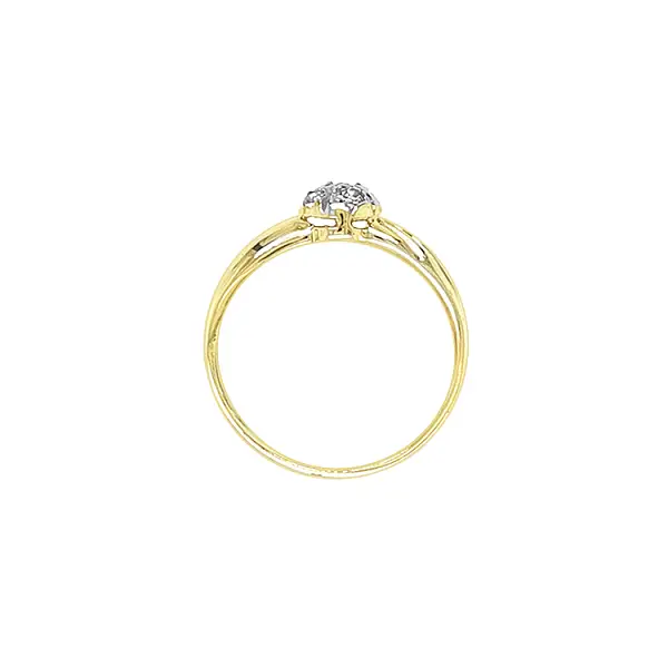 Nhẫn kết hợp vàng và zirconia