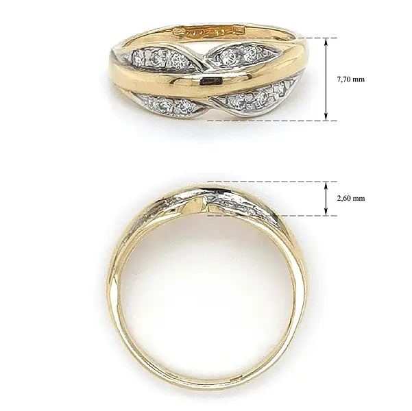 Nhẫn vàng đính đá zircon