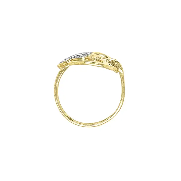 Nhẫn vàng với đá zircon hình trái tim