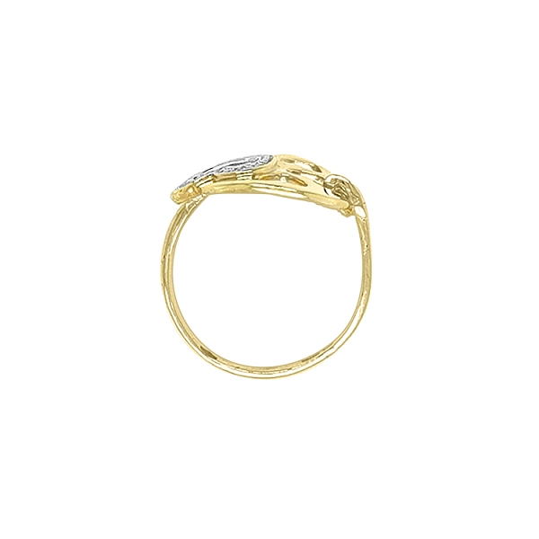 Nhẫn vàng với đá zircon hình trái tim