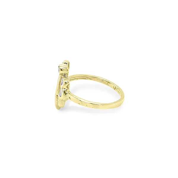 Nhẫn vàng đính zircon làm từ vàng kết hợp