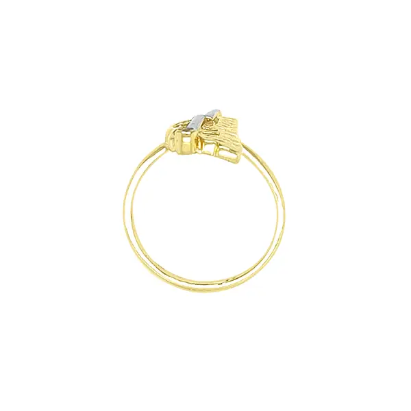 Nhẫn vàng đính zircon làm từ vàng kết hợp