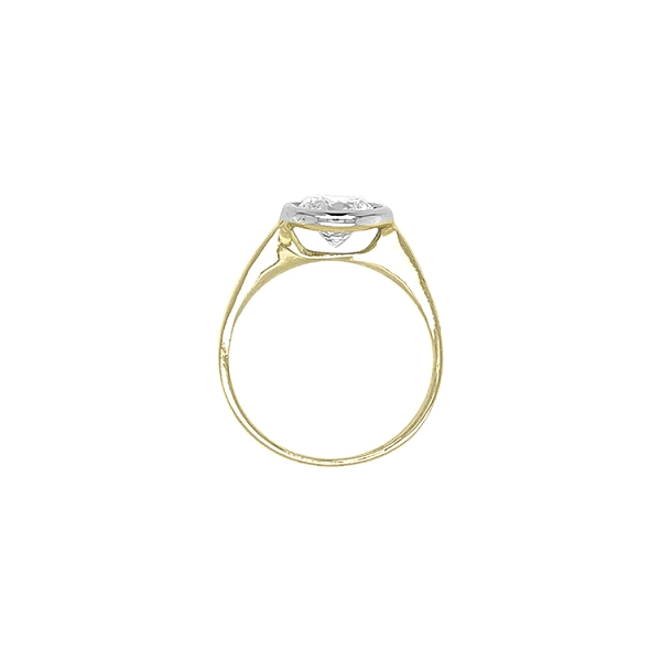 Nhẫn đính hôn bằng vàng có đá cubic zirconia