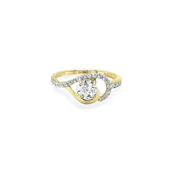 Nhẫn vàng đính đá zircon