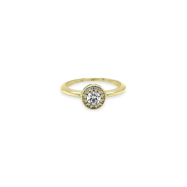Nhẫn vàng đính đá cubic zirconia