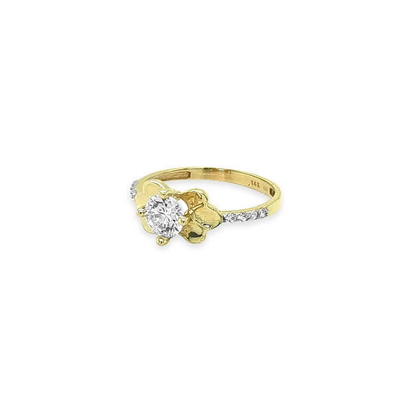 Nhẫn vàng đính đá cubic zirconia