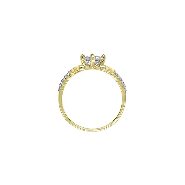Nhẫn vàng đính đá cubic zirconia