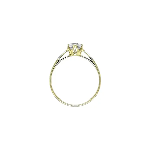 Nhẫn đính hôn bằng vàng có đá cubic zirconia